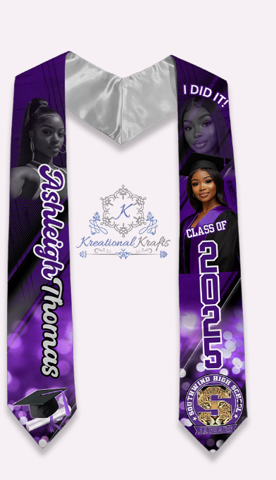 Senior 2025 Graduation Personalized Photo Stole
