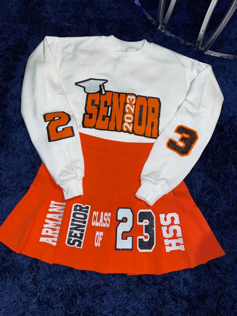 Custom Senior Set| Custom Senior Sweatshirt| Senior Skirt Set| Senior Sweatshirt and Skirt | Graduate Set