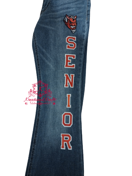 Custom Senior Jeans, Custom Jeans, Senior set- Senior High School