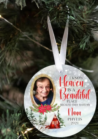 Custom Ceramic Christmas Memorial Ornament