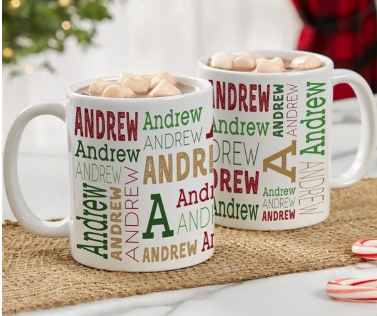 Custom Christmas mugs