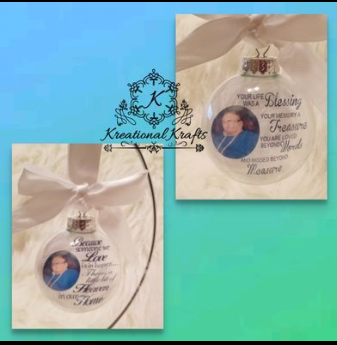 Custom Christmas Memorial Ornament