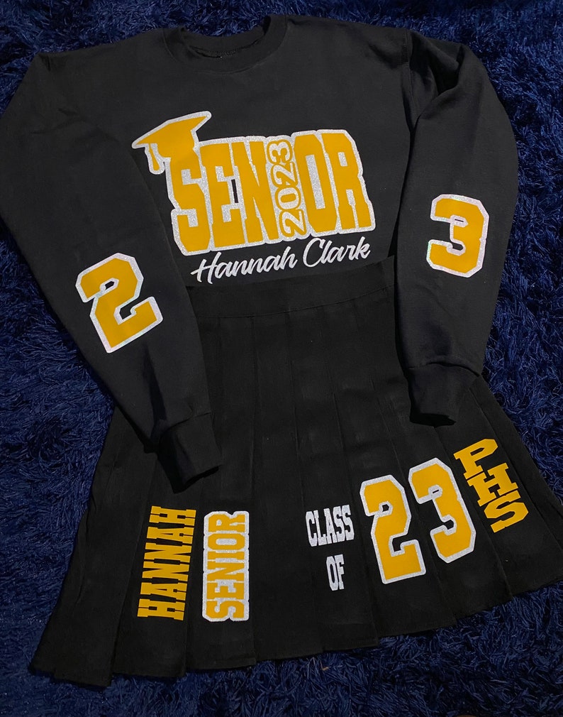 Custom Senior Set| Custom Senior Sweatshirt| Senior Skirt Set| Senior Sweatshirt and Skirt | Graduate Set